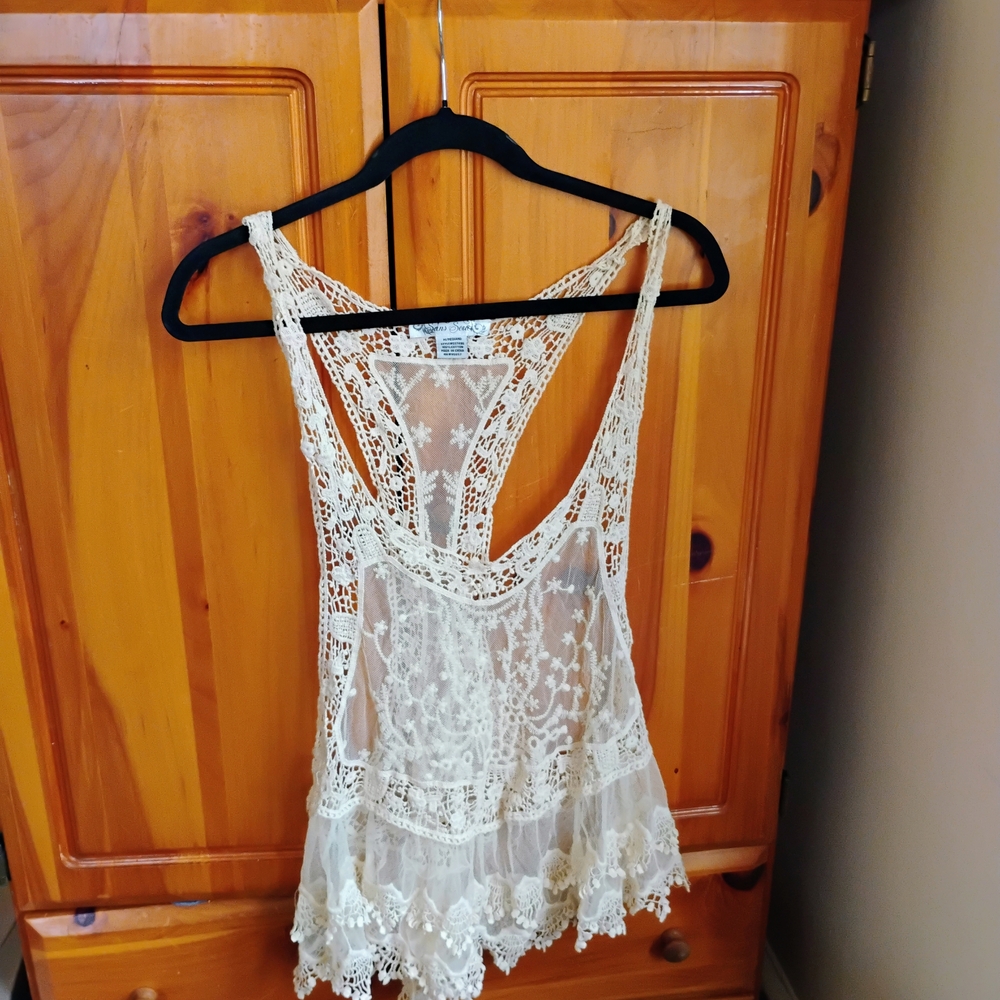Sans Souci Cream Lace Chemise